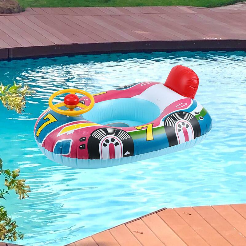 Anelli per piscina letti ad aria con volante galleggianti gonfiabili per bambini galleggiante per nuoto per bambini per ragazze ragazzi estate bambini all'aperto