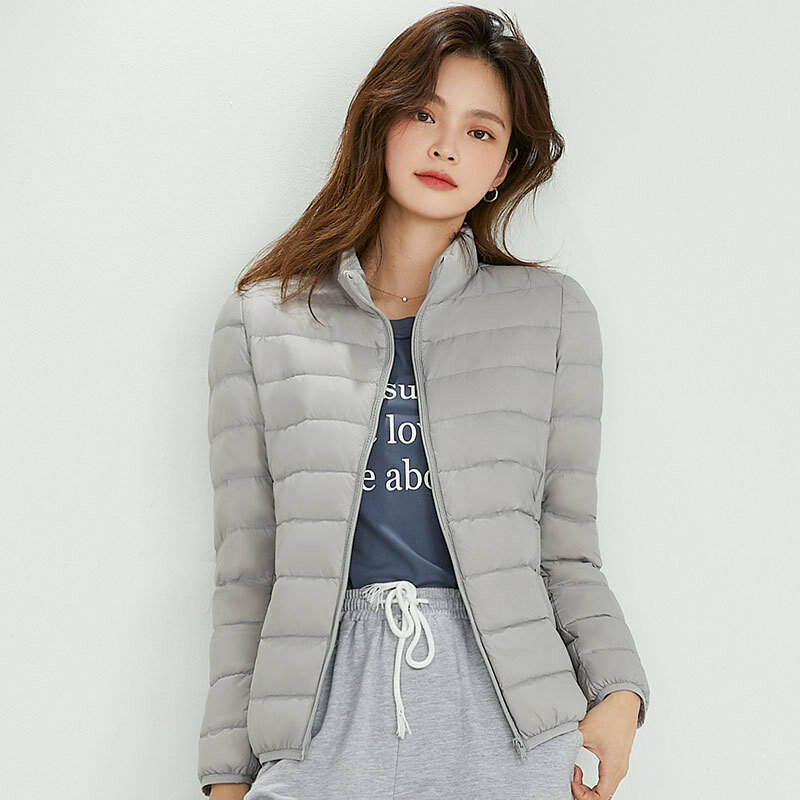 LSTM 2022 화이트 오리털 재킷 여성용, 겨울