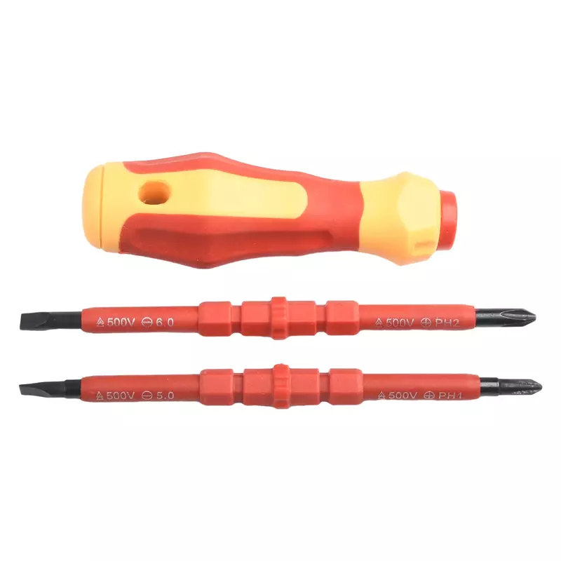 Многофункциональная шлицевая крестовая отвертка для электриков инструменты для отпугивания отверток с двойной головкой многоразовая отвертка с нескользящей ручкой