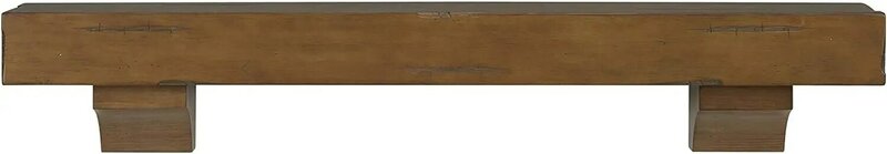 Mantels de Pérola-Lareira Mantel Shelf, Pinho Shenandoah, Meio Rústico, 412-60-50, 60"