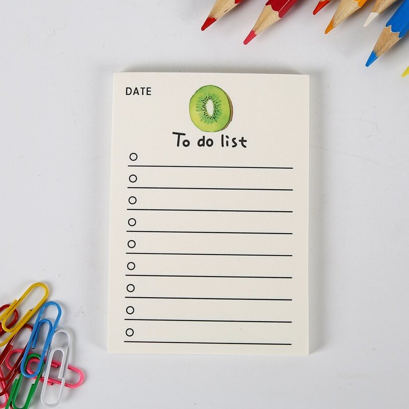 Simple Memo Pad Note Book Cartoon Tearable Non Sticky Notes Fruit Hand Account Memo Message Paper To Do List