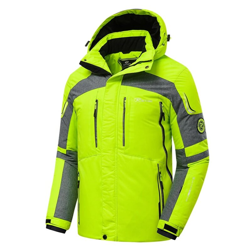 남성 2023 겨울 야외 제트 스키 스노우 따뜻한 파카 재킷 코트, 남성 아웃웨어 프리미엄 캐주얼 모자, 방수 두꺼운 플리스 파카, 신제품