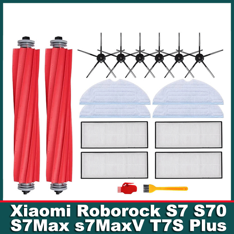Hepa filter hoofdborstel mops doeken voor xiaomi roborock s7 s70 s7max s7max t 7 s plus kit stofzuiger onderdelen accessoires