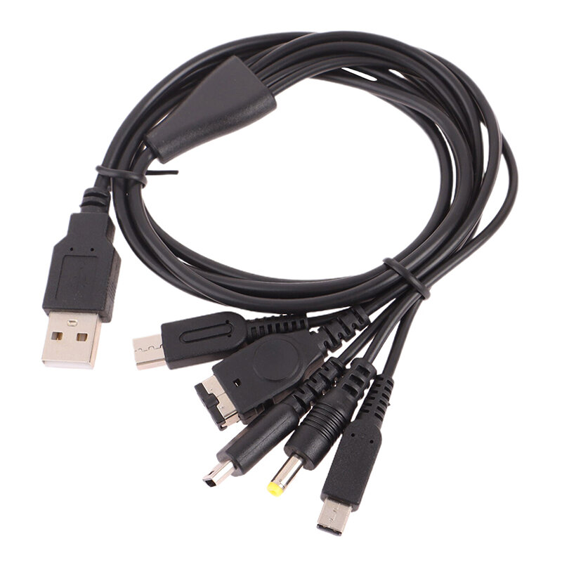 1.2M Cable Fast Charging Cable 5 In 1 USB Game Charger Cord Wire For New 3DS XL NDS Lite NDSI LL Wi I U GBA PSP
