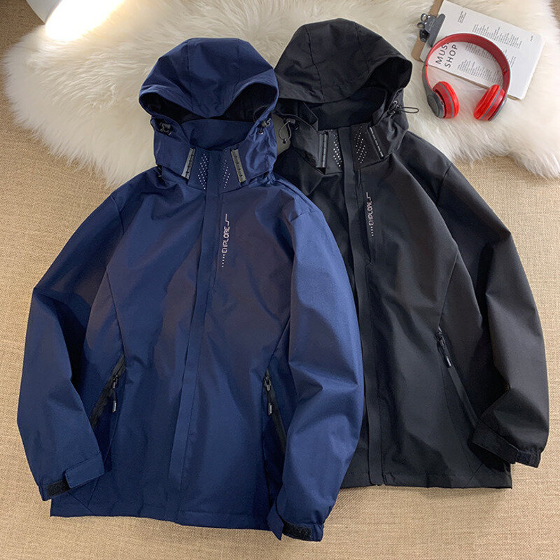 Giacche con cappuccio da esterno in stile Safari da uomo 2024 New American Retro Classic Windbreaker cappotti antivegetativi impermeabili