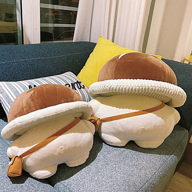Cute Cartoon Stuffed Shiitake Mushroom Plushies for Kids, Kawaii Plush Doll, Soft Pillow, Kindergarten Toys, Presentes, 35 cm, 45cm
