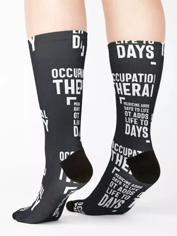 Occupational Therapy Job Title Gift Socks Non-slip kawaii cartoon custom Socks Male Women's