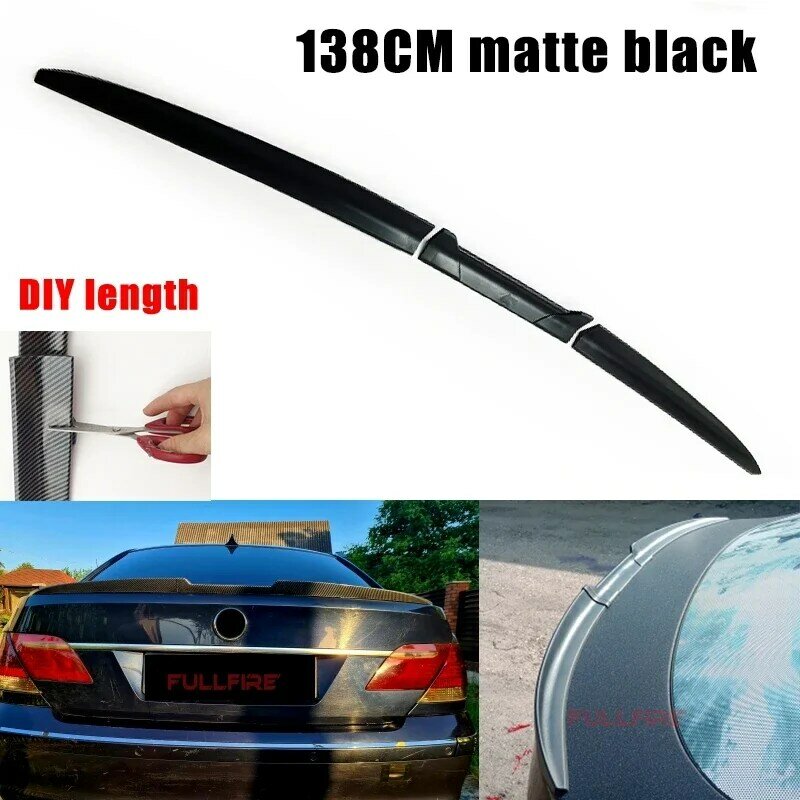 New Universal Car Spoiler Car Free Perforated Top Center Wing Trunk Spoiler Top Wing Trunk Decoration Fixed Wind Wing tuning