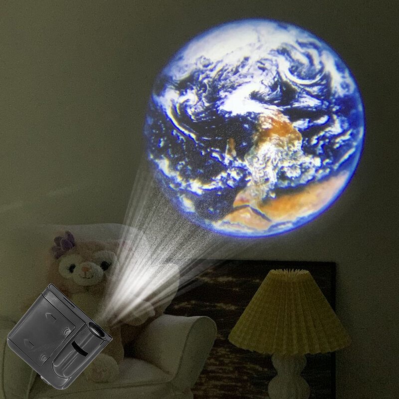 Aurora Maan Galaxy Projectielamp Creatieve Achtergrond Sfeer Nachtlampje Aarde Projecteur Fotografie Lampe Cadeau Pour Liefhebbers