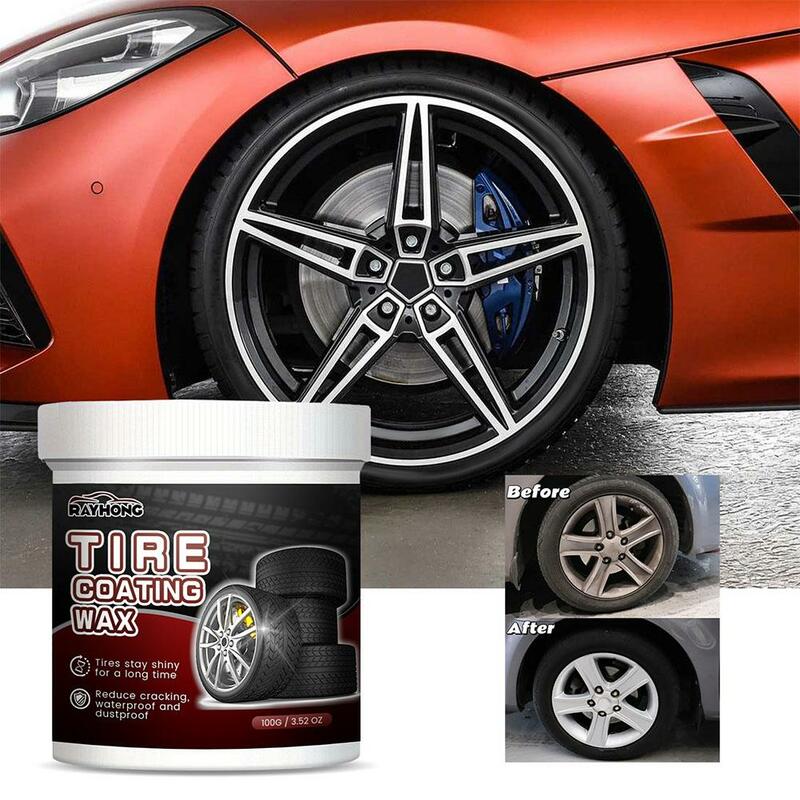 Tire Shine Coating Wax para pneu de carro, manutenção e suprimentos de limpeza, limpador hidrofóbico, selante, 1PC, J1Z4