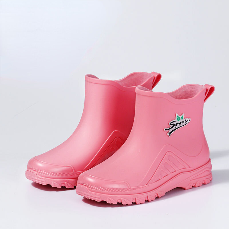 أحذية مطر كاحل مقاومة للماء من بولي كلوريد الفينيل للنساء ، أحذية مطر مانعة للإنزلاق ، أحذية مياه خارجية للإناث ، أحذية مطر للحدائق ، موضة جديدة