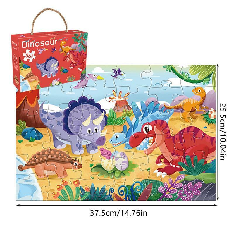 Pré-escolar Early Educational Learning Toy, Floor Puzzles para meninas e meninos, Toddler Toddlers, crianças, 36 pcs