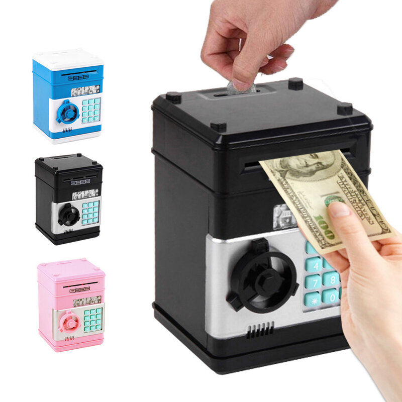 Electronic Piggy Bank Safe Box Money Boxes for Children Digital Coins Cash Saving Safe Deposit ATM Machine Kid Christmas Gift