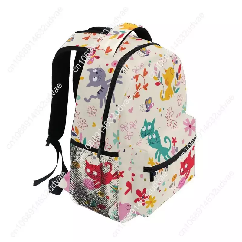 School Bags For Girls Boy Cartoon Animals Cat Backpacks Children Bag Women Big Capacity Weekend Bags Female Notebook Bag