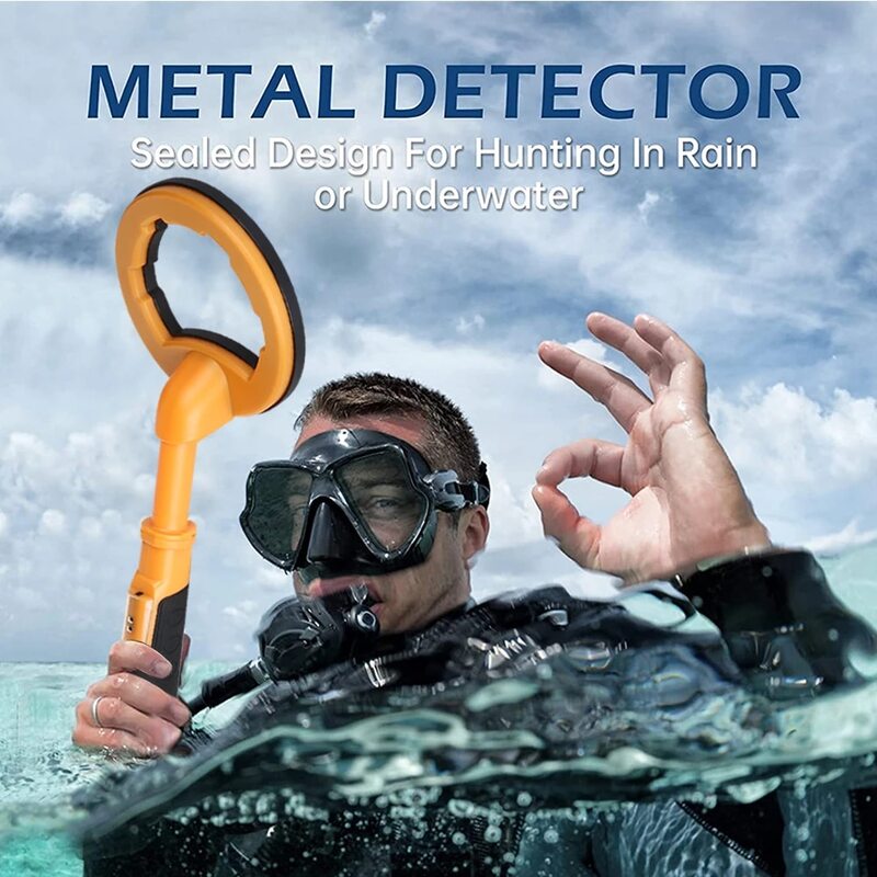 Pendeteksi logam bawah air, pendeteksi logam menyelam denyut nadi, mesin pencari harta karun 2 dalam 1, pemindai bulat 30m