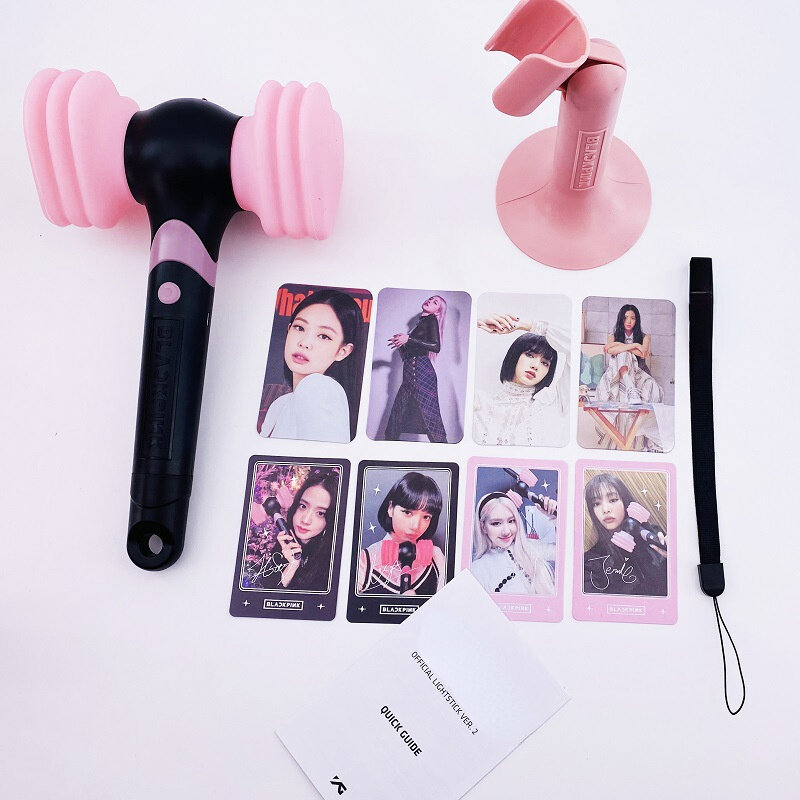 Black Pink Light Stick Korea Kpop Ver 2 Lightstick LED Bluetooth Stick Luminous Rod Concert Lamp Hiphop Flash Aid Rod Fans Gift