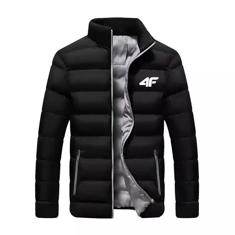 Abrigo de algodón de manga larga para hombre, chaqueta con cremallera, novedad de invierno, 2023