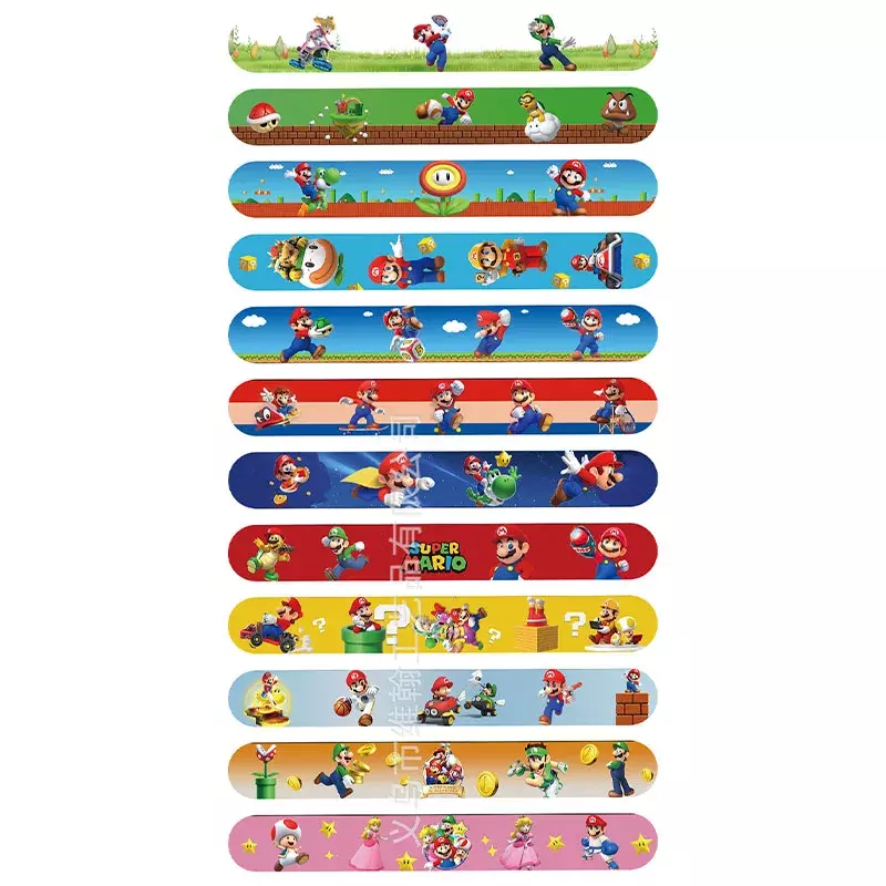 Sonic The Hedgehog Wrist Strap Children Clap Ring Slap Bracelets Kids Snapping Rings Toy Party Product Children's Birthday Gifts