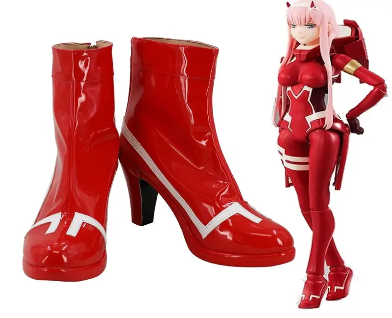 Darling in the Franxx Zero dwa kod 002 Cosplay buty czerwone buty na wysokim obcasie spersonalizowane w dowolnym rozmiarze