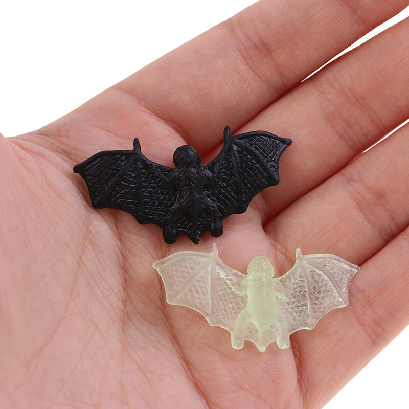 Murciélago de plástico realista para decoración, juguete de broma aterrador, divertido, regalo de Halloween, 20 piezas