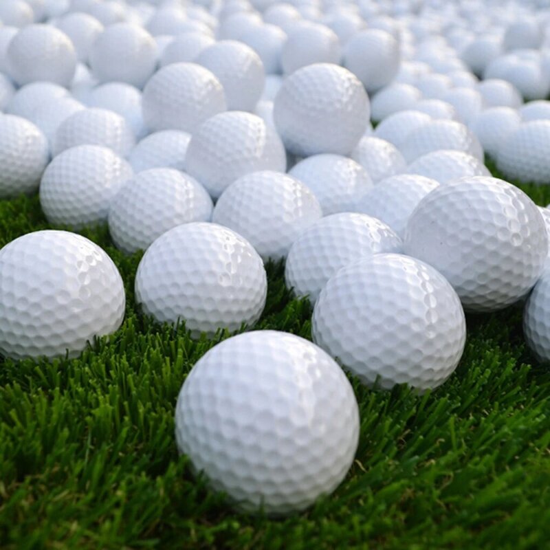 Dwuwarstwowe piłki do ćwiczeń golfowych na świeżym powietrzu sportowe gry w golfa treningowe piłki do zawodów