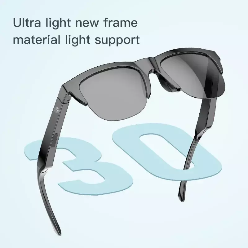 Smart Bluetooth V5.0 Sonnenbrille Brille rufen Outdoor-Sport Kopfhörer Hifi schwarz Technologie Anti-Touch-UV für Männer und Frauen