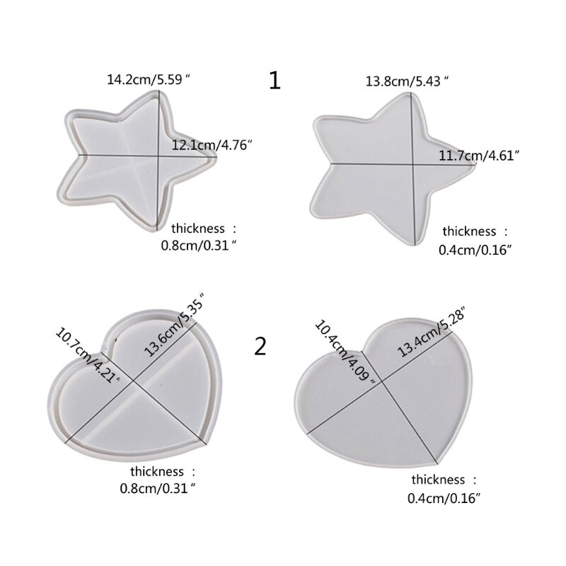 Quicksand Coussins Round-Star Shape Silicone Moules, Résine, Shaker, DIY Cup Polymères, Quicksand Frame, Election Xy Moulds, DIY Tool, XXFB