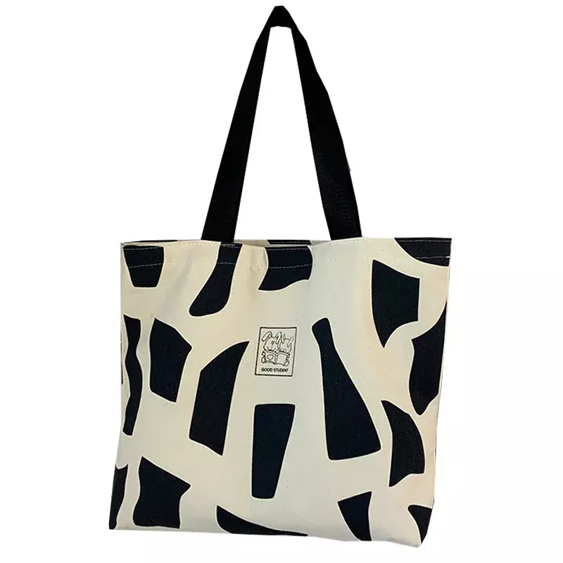 Тканевые сумки SHB01 для покупок на плечо, хлопчатобумажная ткань, Экологически чистая многоразовая сумка для покупок для женщин, 2023 Студенческая большая сумка-тоут