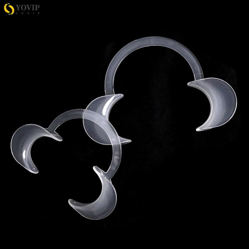 2pcs/lot Autoclavable Mouth Opener Dental Teeth Whitening Lip & Cheek Retractor Dentist Mouth Opener Repeat Use C Type 2Size