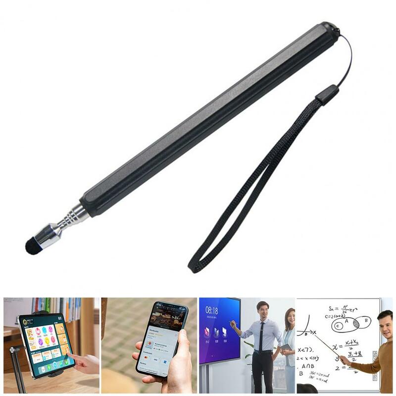 Práctico puntero de mano extensible, lápiz óptico de enseñanza estable, puntero extensible, bolígrafo Stylus reutilizable, suministros escolares