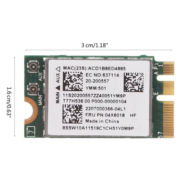 Jednopasmowa karta sieci bezprzewodowej BT4.0 M.2 NGFF 2,4 GHz dla BCM943142Y