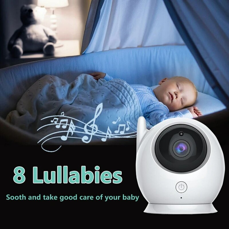 Monitor de bebé inalámbrico de 4,3 pulgadas, cámara de Audio de vigilancia, visión nocturna automática, intercomunicador bidireccional, seguridad para niñera