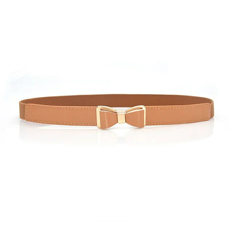 1psc-Cinturón de moda para mujer, cinturón de cuero con lazo colorido de marca de lujo, 4 colores, accesorios de ropa