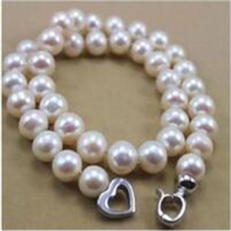 Collier de perles blanches, magnifique, 11 à 12mm, mer du sud, 18 pouces, 925s