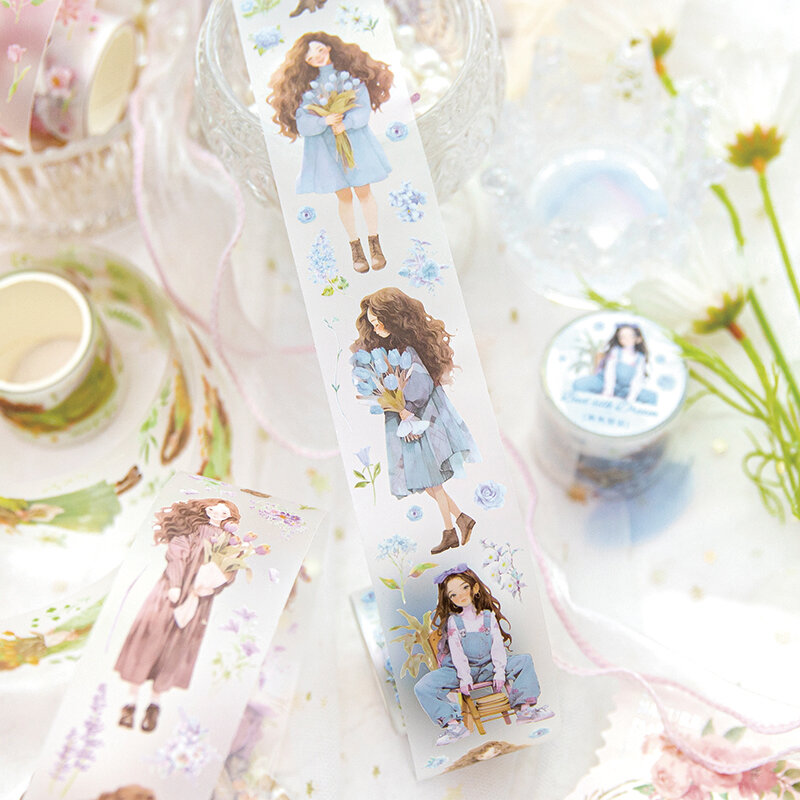 16packs/LOT Bouquet girl series markers photo album decoration PET tape