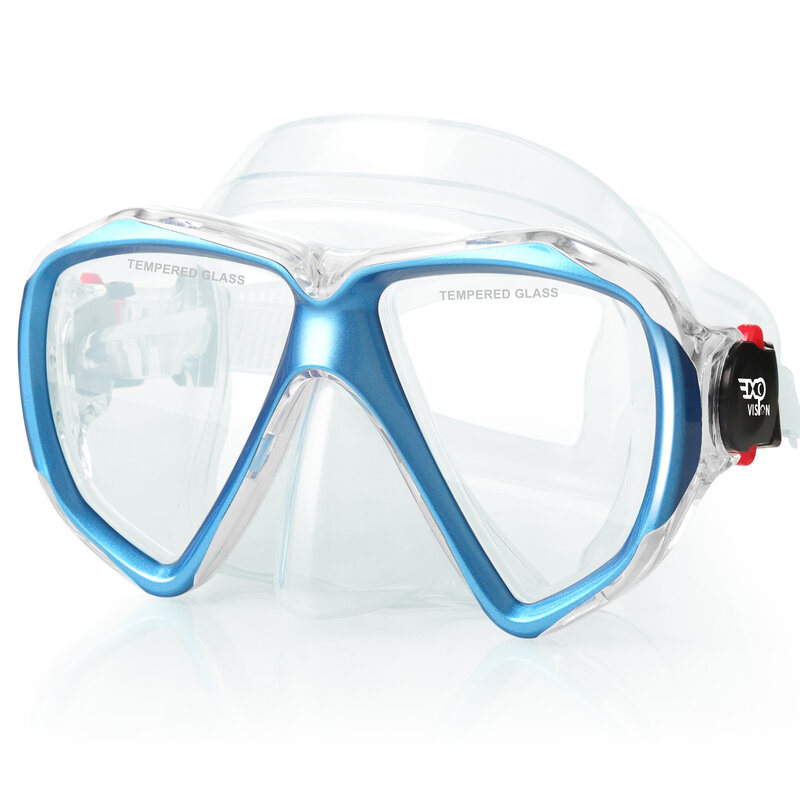 Exp visão máscara de mergulho profissional para snorkeling e mergulho livre, máscara de mergulho adulto com vidros moderados