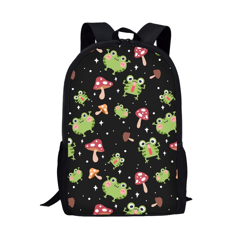 Mochila multifuncional para meninos e meninas, mochila estudantil, planta criativa, padrão de cogumelos, pacote de viagem