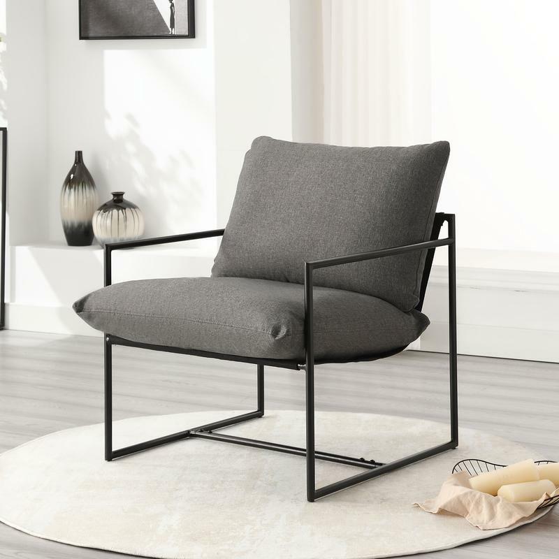 Fotel z akcentem do salonu sypialnia do czytania biura nowoczesny designerska metalowa ramka fotel z wygodnym miękkim fotelem z pamięcią