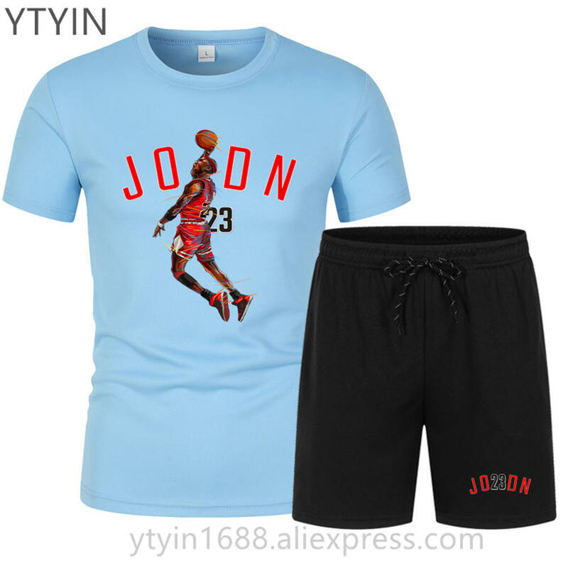 Men's sets Summer Suit 2-PCS Outfit 2024 New Activewear T Shirts Shorts Fashion brand Jogging Fitness Gym Clothes men Short Set