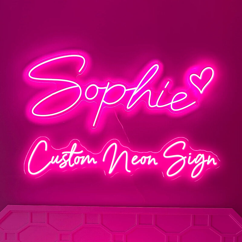 Custom Neon Sign Personalized Name Sign Led Neon Night Light Birthday Gifts Boy Girl Room Bedroom Decoration Wall LED Neon Lamp