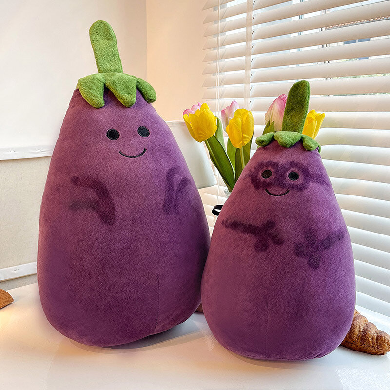 New Creative Eggplant Plush Doll Soft Simulation Vegetable Stuffed Plush Pillow 2023 Hot Girl Kids Xmas Birthday Gift Plush Toys