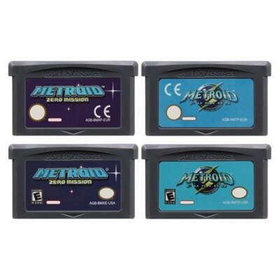 Metroid Series GBA Game Cartridge 32 Bit Video Game Console Card  Fusion Zero Mission USA EUR Version for GBA/NDS
