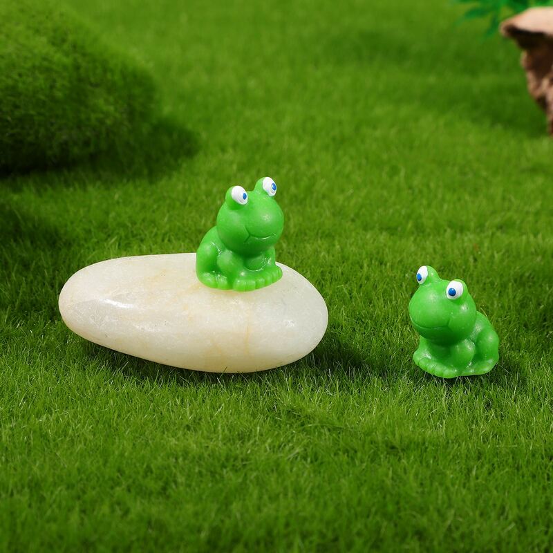 100 szt. Mała żaba rzemiosło żywiczne miniaturowy krajobraz posągi ozdoby sztuczne żaby figurki mały Model dekoracji ogrodu