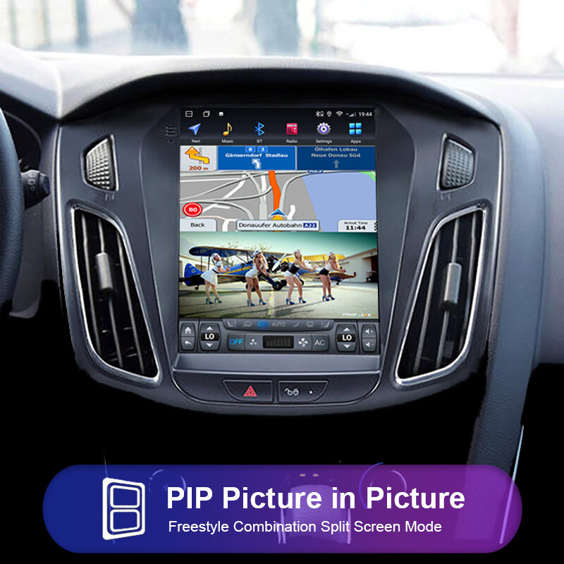 Leitor de vídeo multimídia para Ford Focus MK3, rádio Android do carro, tela Tesla, navegação GPS, 4G WiFi, Mk 3 Salon, 2012-2018