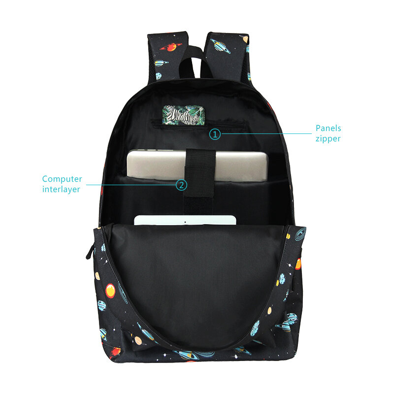 Cartoon Dinosaur Print Backpack for Teenager Boys Girls Children School Bags Casual Travel Bags Student Laptop Backpack Bookbag