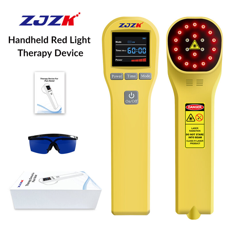 ZJZK Handheld Low Level Laser Therapy Instrument for Arthritis Joint Neck Knee Back Sports Injury Cold Laser Physical Therapy