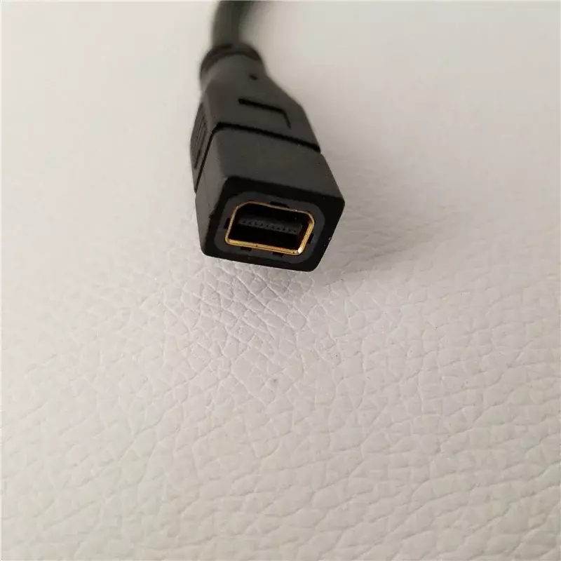 Mini DP Male to Female Gold-Plated Data Extension Cable for Video Transfer TV Black 30cm