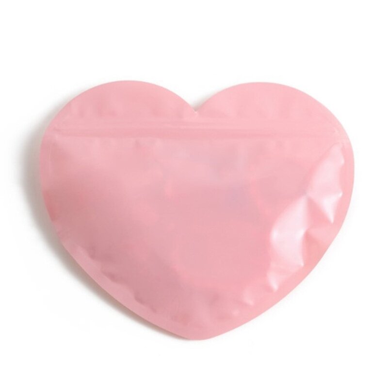 100 шт., сумка для ювелирных изделий с застежкой-молнией в форме сердца, подарочная упаковка для малого бизнеса, товары для на