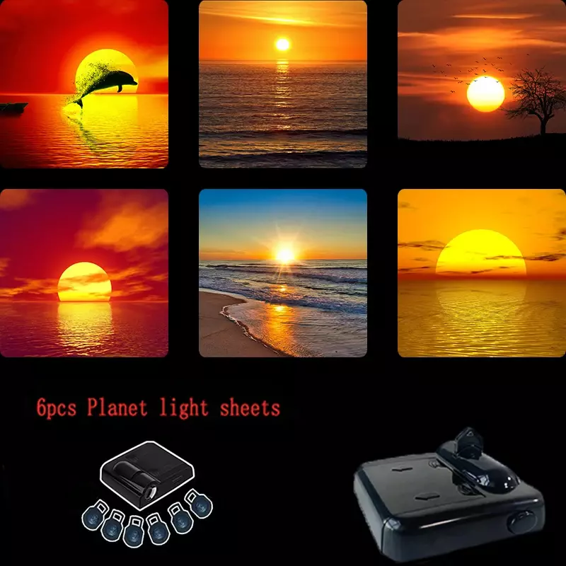 16pcs~6pcsProjection Lamp Sheet Background Projector Light Pictures Reusable Festival Projecting Replacement Accessoriesbirthday
