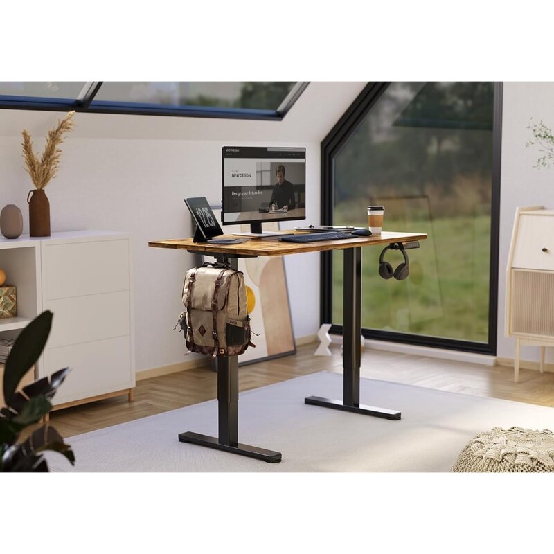 Elétrica Standing Desk com Splice Board, Altura ajustável, Stand up Desk, Sit Stand, Casa e Escritório